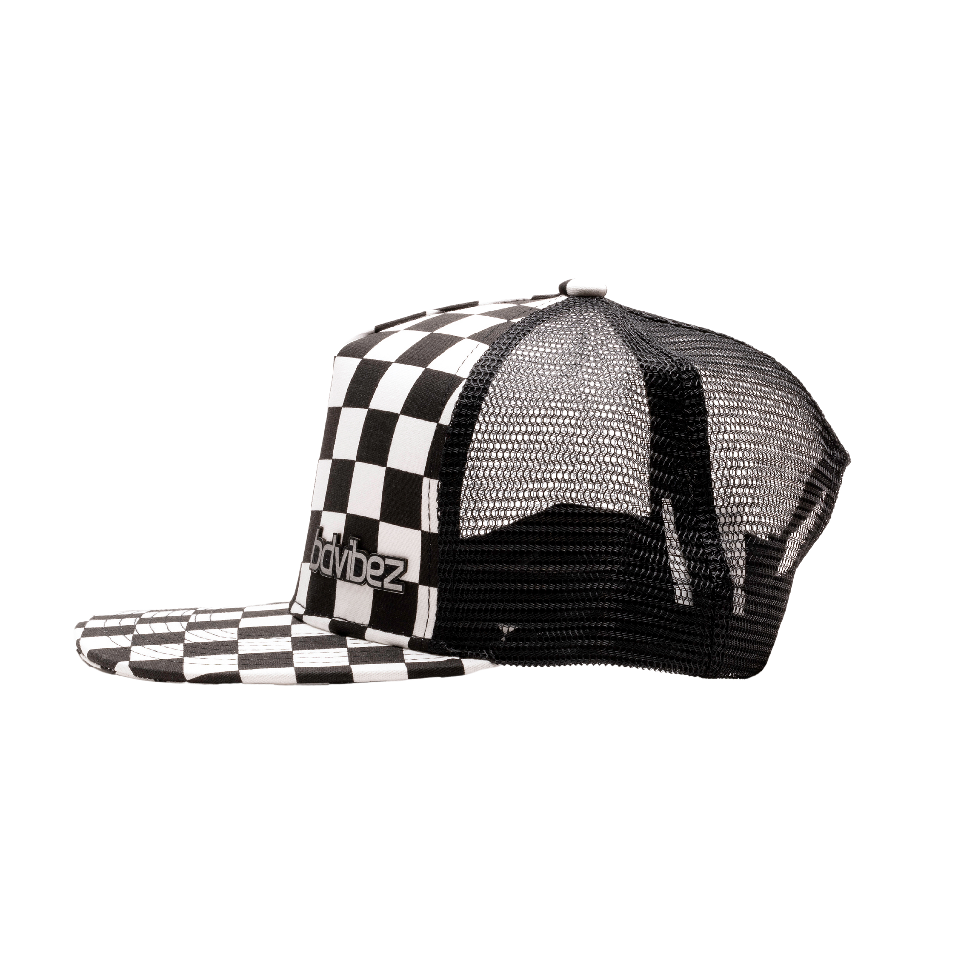 Black Checkered Trucker