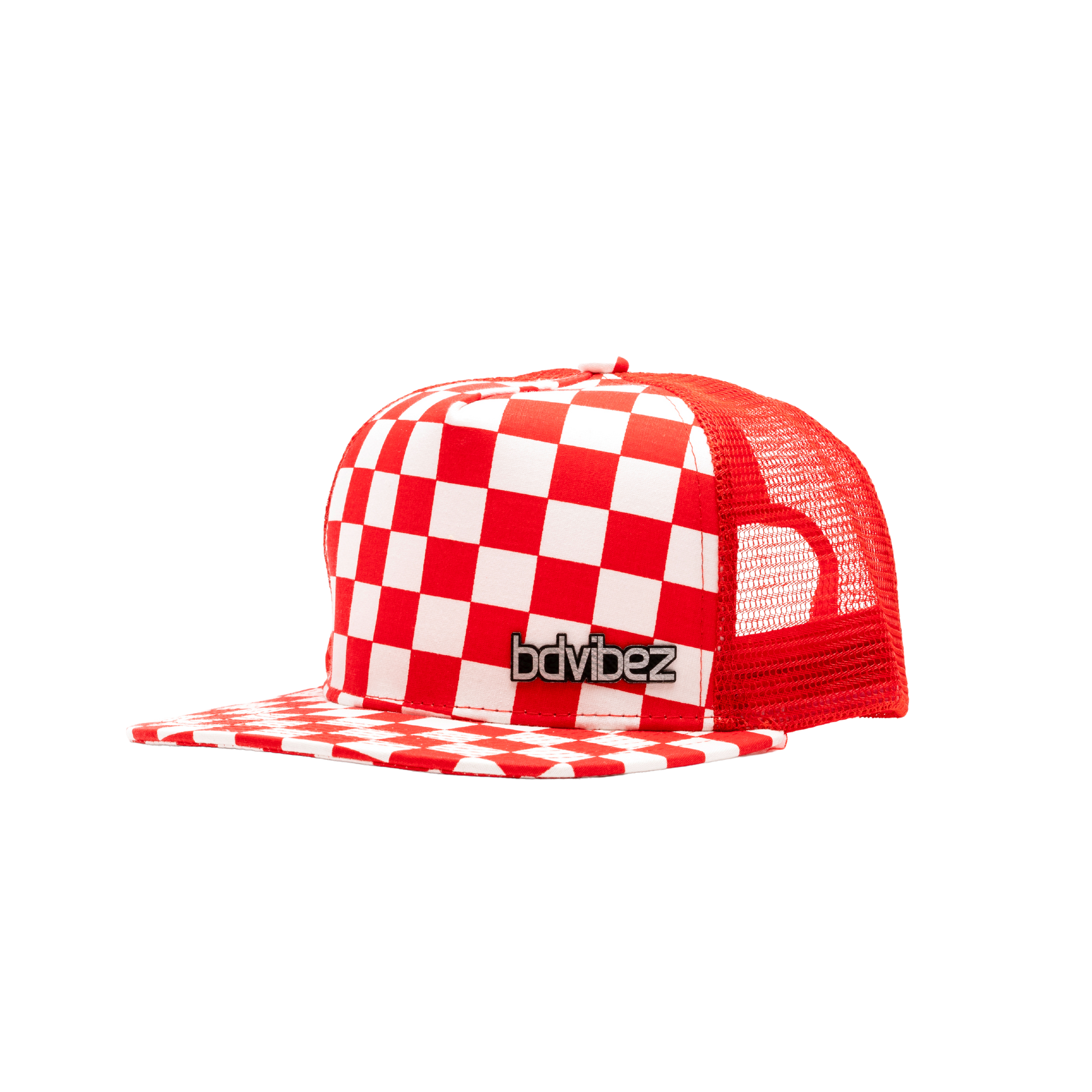 RED CHECKERED VIBEZ TRUCKER